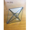 LYNX- GEO - OCTAGON 20cm. Copprer - Glass geometric terrarium Octahedron Wedding table vase, candle holder and centerpice. Stained glass indoor planter